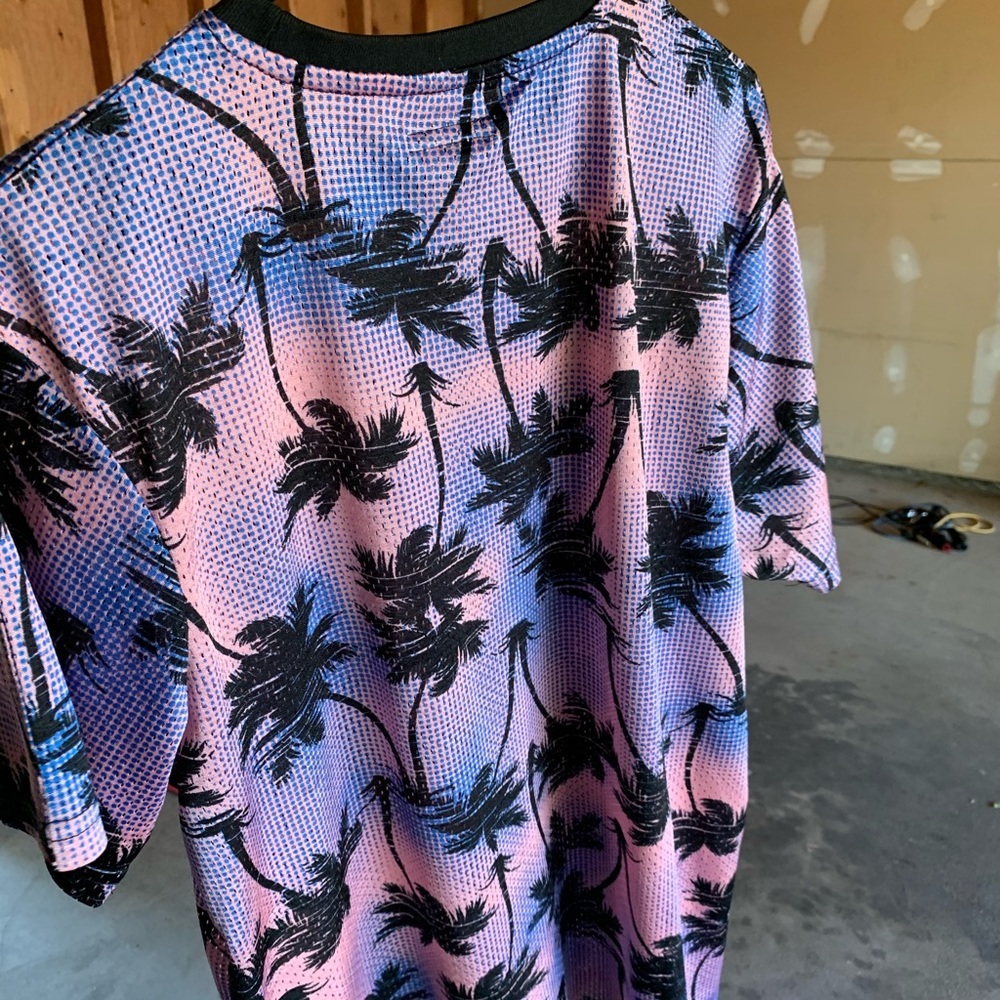 Cotton candy color tropical shirt